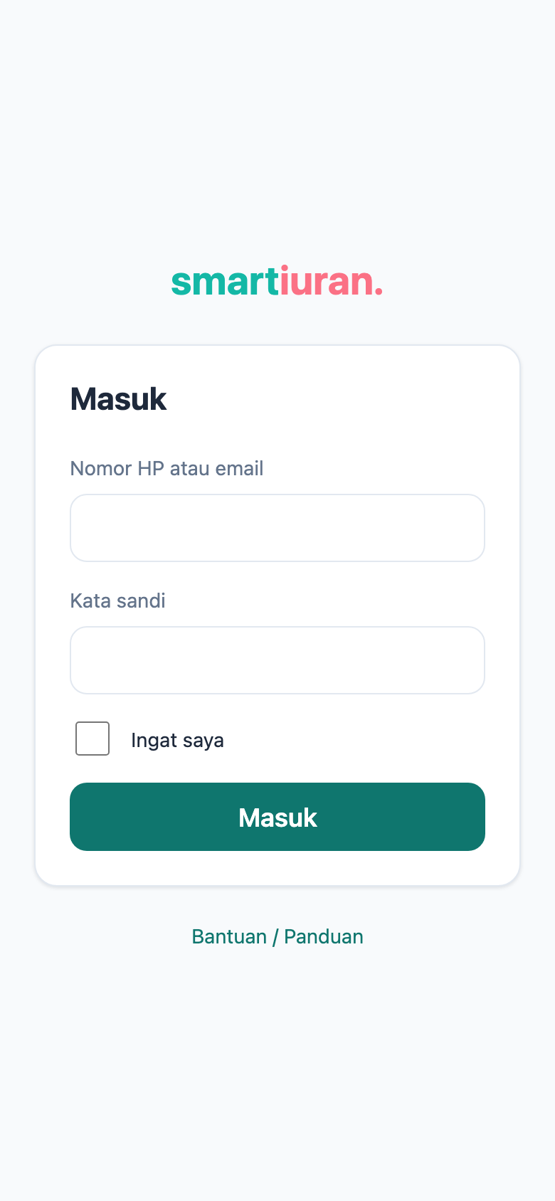 Halaman masuk