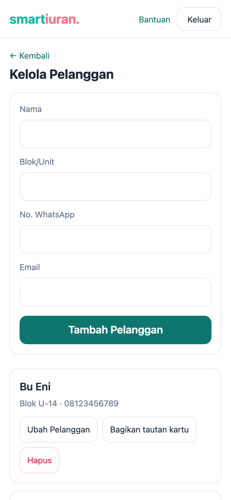 Kelola Pelanggan
