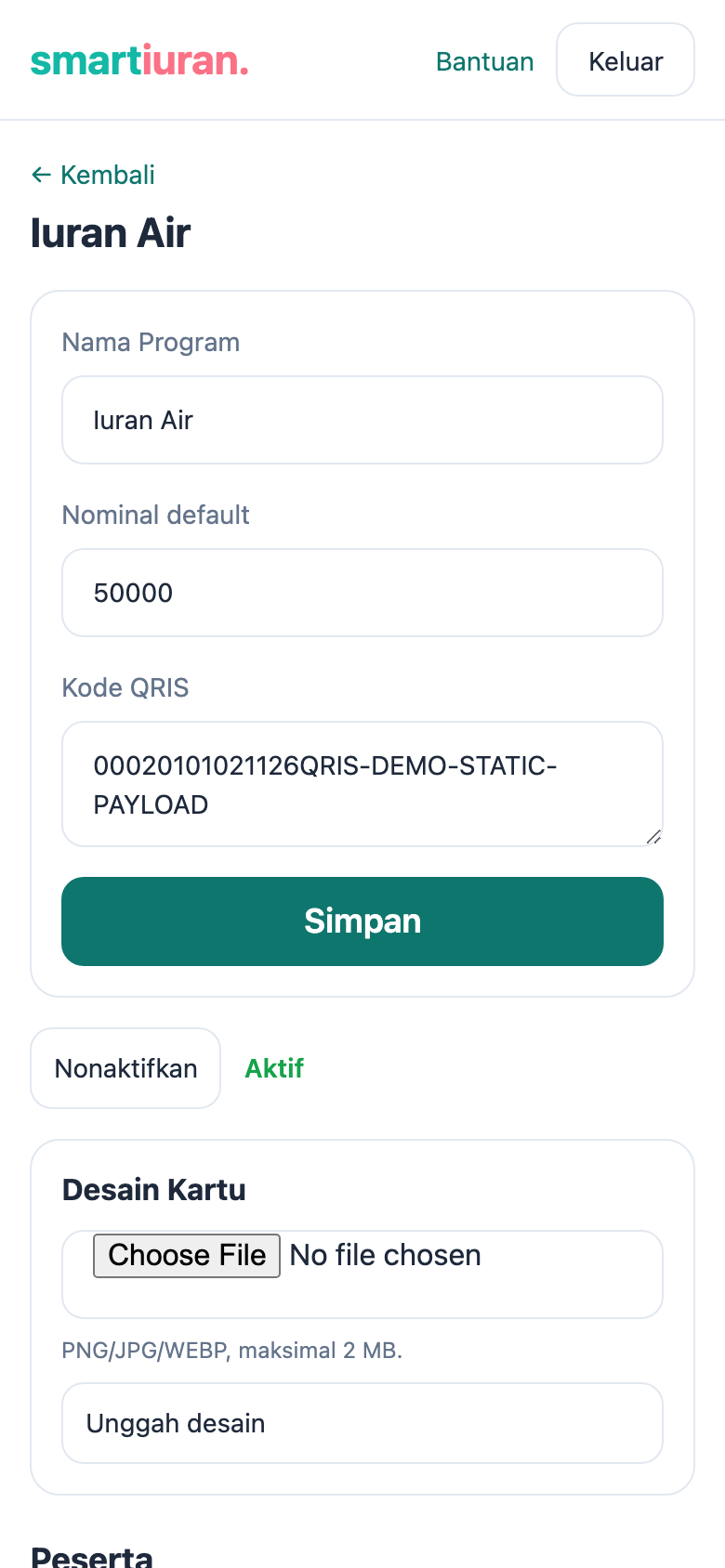 Mengatur program & peserta