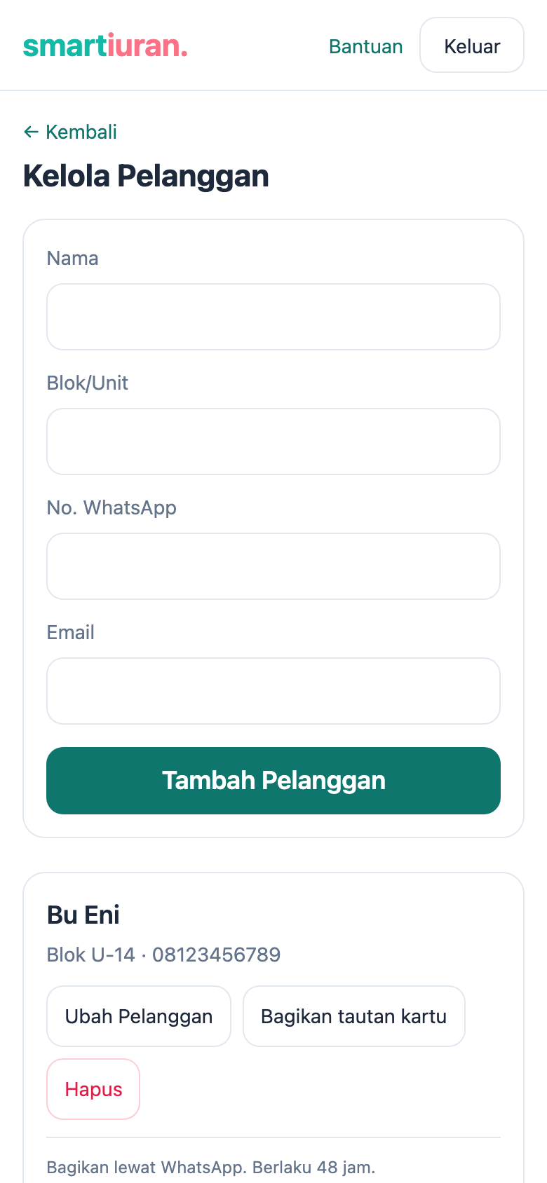 Menyalin tautan kartu